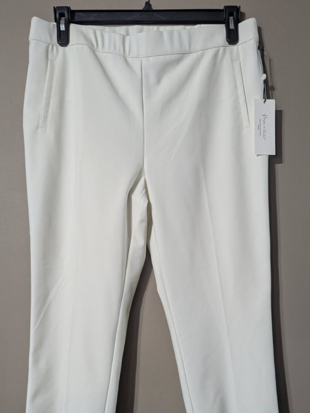 Haver & Blair XL off white kick flare pull on crop pant